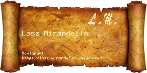 Lasz Mirandella névjegykártya